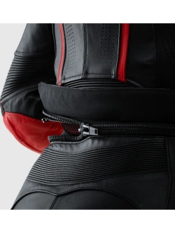 Kurtka motocyklowa damska skórzana Rebelhorn Diva RS czarno-czerwona