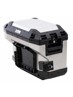 Kufer boczny prawy Hepco&Becker Xplorer 37 montowany na stelażu cutout srebrny (pojemność: 37L)