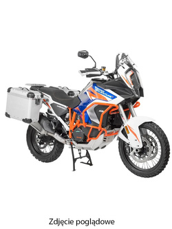 Zestaw: kufry boczne srebrne "And-S" Zega Evo X + stelaże czarne Touratech KTM Super Adventure 1290 S/R (21-24) [poj.: 38+38l]