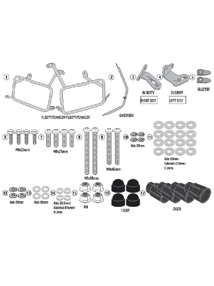 Stelaż kufrów bocznych Monokey Cam-Side Kappa KL One-Fit KTM 890 SMT/ 790 Adventure (23-)