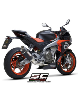 Pełny układ wydechowy SC-Project SC1-R "Trofeo" Aprilia Tuono 660 (21-) włókno węglowe