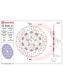 Tarcza Hamulcowa Brembo Serie Oro Floating Prime Line Harley Davidson (wybrane modele) [śr. 292 mm]