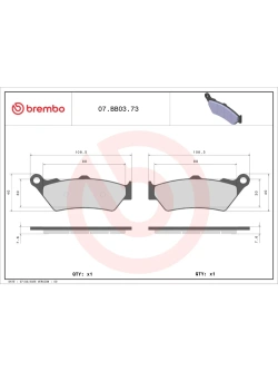 Klocki hamulcowe Brembo Genuine BMW F 650 GS Dakar (99-07)/ HP2 Enduro (05-06) [kpl. na 1 tarczę]