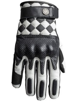 Rękawice motocyklowe skórzane John Doe Tracker - XTM czarno-białe