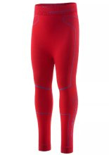 Legginsy termoaktywne dziecięce Brubeck Thermo Kids czerwono-niebieskie
