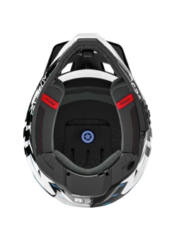 Kask enduro Cardo Venture czarno-biało-niebieski