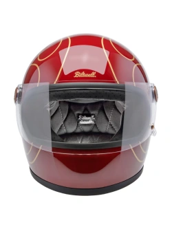 Kask integralny Biltwell Gringo S Flames czerwono-złoty
