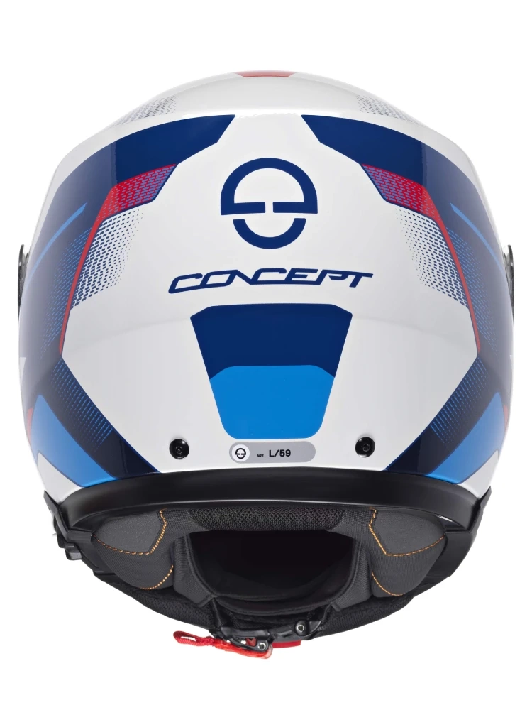 Kask szczękowy Schuberth Concept Tracer biało-niebiesko-czerwony