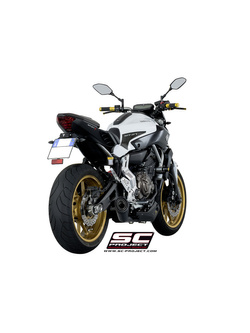 Pełny układ wydechowy 2-1, SC-Project S1 Titanium + Carbon [Matt Black] - Yamaha MT-07 [13-16]
