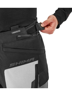 Spodnie motocyklowe tekstylne Shima Tracker czarno-jasnoszare
