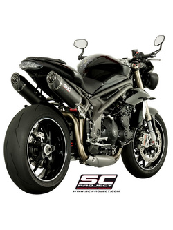 Tłumiki owalne Slip-on SC-Project do Triumph SPEED TRIPLE 1050 S / R [16-17]