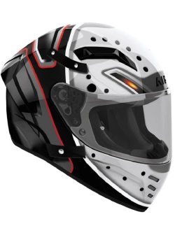 Kask integralny Airoh Connor Masker czarno-biało-czerwony połysk
