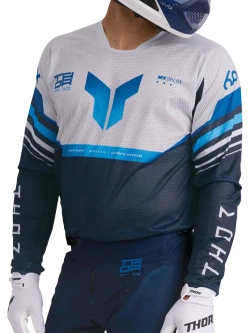 Bluza enduro Thor Launchmode Air Raptor niebiesko-szara