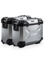 Zestaw: kufry boczne + stelaże PRO TRAX ADV SW-Motech Ducati Multistrada V2/ S (24-) srebrne [poj.: 2 x 37 L]