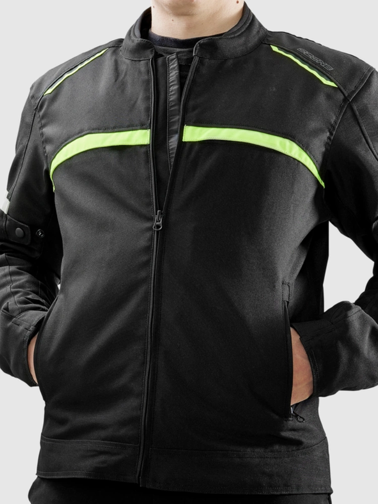 Kurtka motocyklowa tekstylna Ozone Neo czarno-żółta