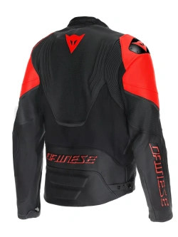 Kurtka motocyklowa skórzana Dainese Racing 5 [wersja perforowana] czarno-czerwona