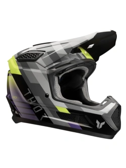 Kask enduro Thor Fleet szaro-fioletowy-fluo