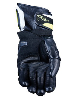 Rękawice motocyklowe skórzane Five RFX4 Evo biało-żółte