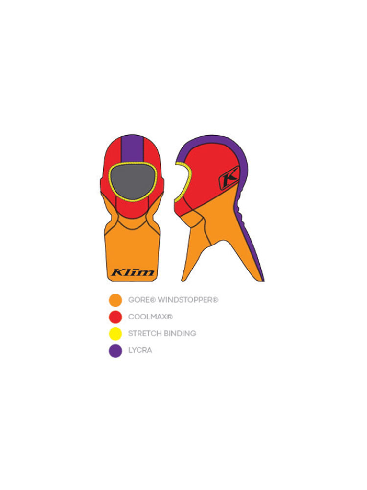 Kominiarka motocyklowa Klim czarno-fluo żółta