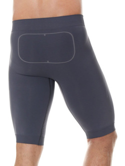 Legginsy krótkie Brubeck Running Force szare