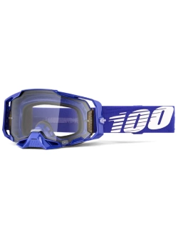 Gogle motocyklowe 100% Armega Koropi z przezroczystą szybką, zielono-niebieskie