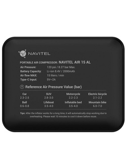 Kompresor powietrza Navitel AIR 15AL przenośny, akumulatorowy