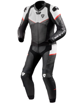 Kombinezon motocyklowy dwuczęściowy REV’IT! Beta biało-fluo czerwony