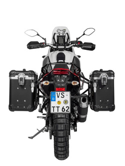 Zestaw: kufry boczne z anodowanego aluminium czarne "And-Black" Zega Evo + stelaże czarne Touratech Yamaha Tenere 700 / World Raid (31+38L)