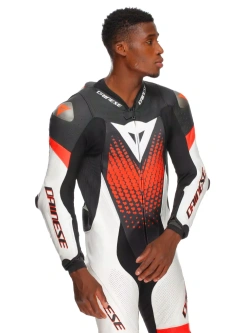 Kombinezon motocyklowy jednoczęściowy Dainese Laguna Seca 6 biało-czarno-czerwony