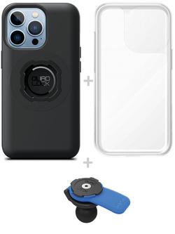 Zestaw: etui MAG na telefon iPhone 13 Pro (magnetyczne) + wodoodporny pokrowiec MAG + uchwyt kulowy Quad Lock