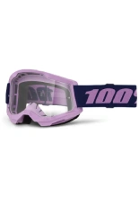 Gogle motocyklowe 100% Strata 2 z przezroczystą szybką fioletowe