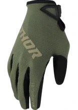 Rękawice cross dziecięce Thor Ridemode Static zielone