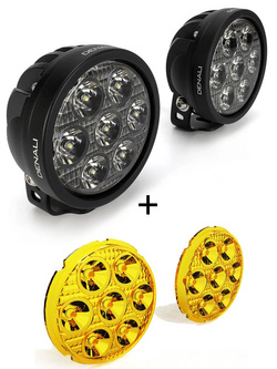 Zestaw lamp LED DENALI 2.0 D7 z technologią DataDim + żółte soczewki (2 sztuki)