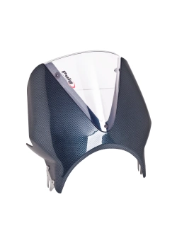 Półowiewka motocyklowa PUIG Vison Honda CB 600 F Hornet (03-04) stylizowana na carbon z przeźroczystą szybą