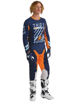 Bluza enduro Thor Launchmode Futura niebiesko-pomarańczowa