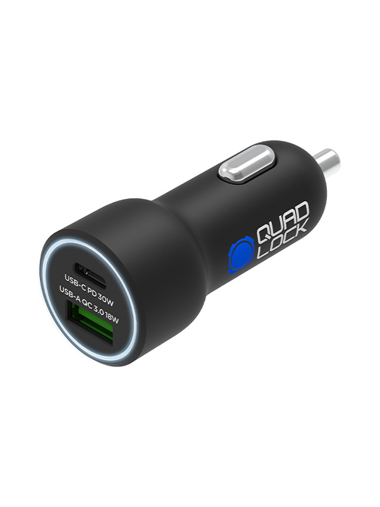 Ładowarka samochodowa Dual USB 12V Quad Lock