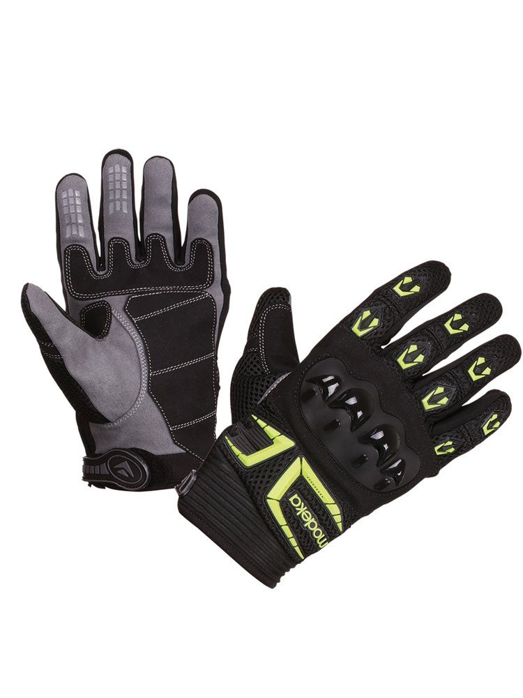 Rękawice motocyklowe Modeka MX Top czarno-neonowe