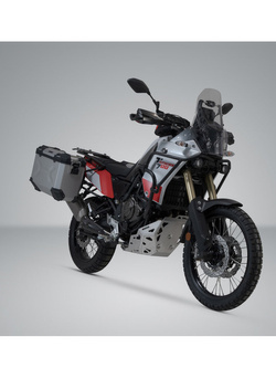 Zestaw: kufry boczne TRAX ADV + stelaże PRO SW-MOTECH 45/45L do motocykla Ducati Multistrada V4 / S / V4 Pikes Peak (20-)/ Rally (23-) [pojemność 2 x 45 L] srebrne