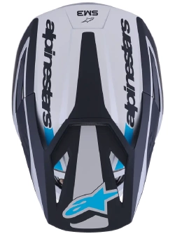 Kask enduro Alpinestars SM3 Heat srebrno-czarno-niebieski