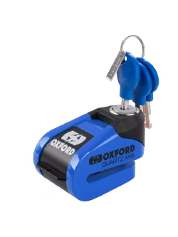 Blokada tarczy hamulcowej Disc Lock Oxford Quartz XA6 z alarmem, czarno-niebieska [trzpień: 6 mm]