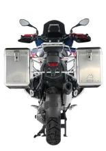 Zestaw: kufry boczne srebrne Zega Mundo + stelaże srebrne Touratech BMW R 1300 GS Adventure (24-) [poj.: 45+45l]