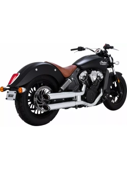 Tłumiki motocyklowe Vance & Hines 3" Twin Slash Indian Scout (wybrane modele) chromowane