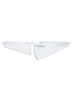 Osłony boczne tylne UFO do Husqvarna TC 125/250, FC 250/350/450 (19-), TE 150/250/300, TX 250/300, FE 250/350/450/501 (20-) białe