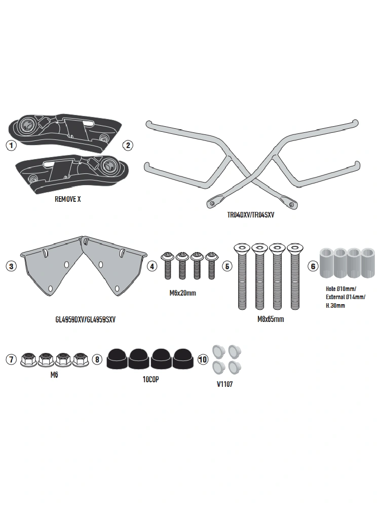 Stelaż pod sakwy motocyklowe Kappa Remove-X Moto Guzzi V7 Stone/ Special 850 (21-)