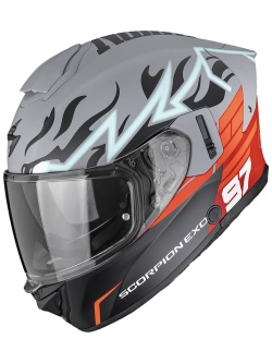 Kask integralny Scorpion EXO-530 AIR JSK 97 szaro-czerwony matowy