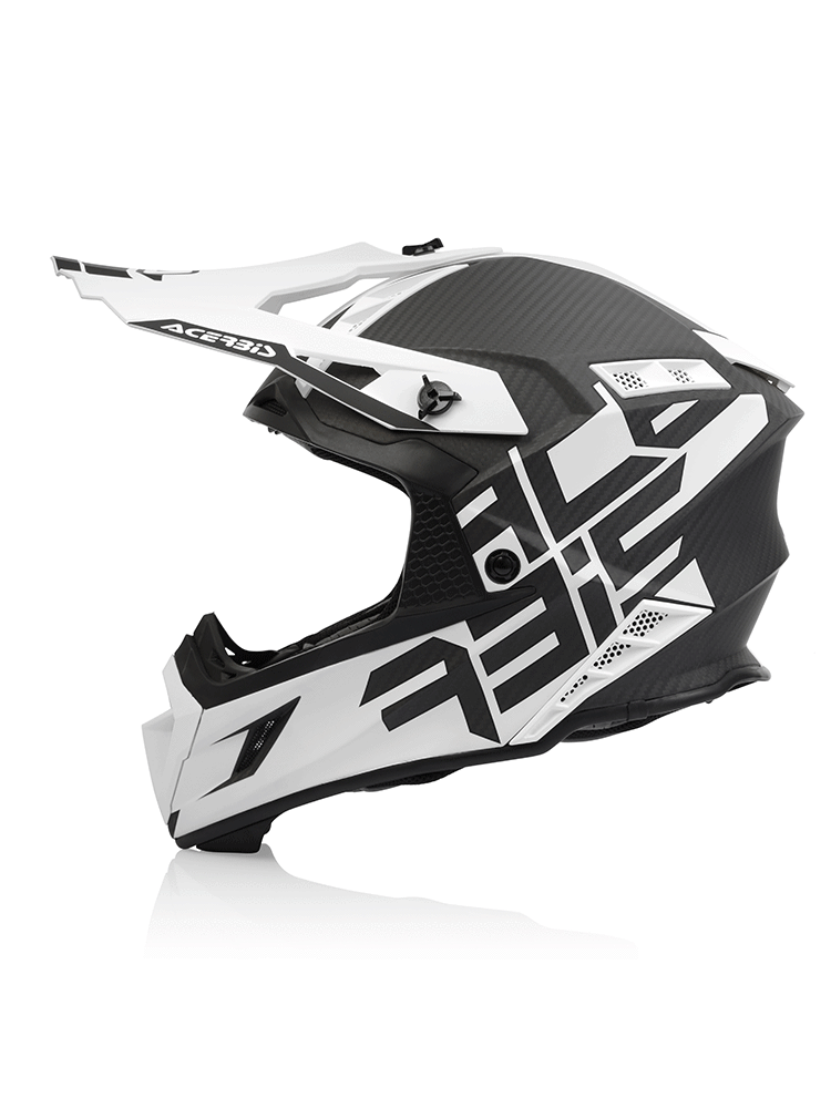 Kask enduro Acerbis Steel Carbon biało-czarny