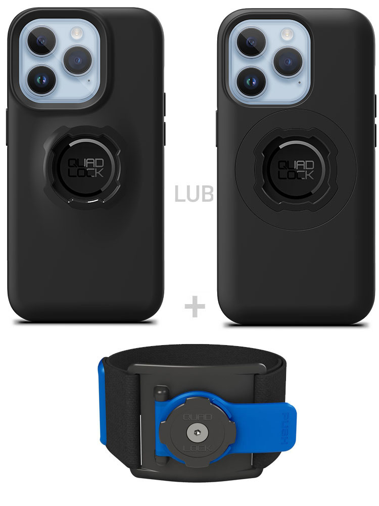 Zestaw do biegania: etui na telefon iPhone 14 Pro + opaska sportowa Quad Lock