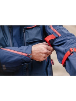 Kurtka motocyklowa tekstylna Klim Badlands Pro niebiesko-czerwona