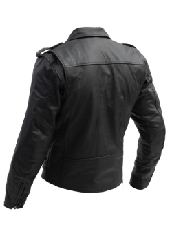 Kurtka motocyklowa skórzana Broger Rocker czarna
