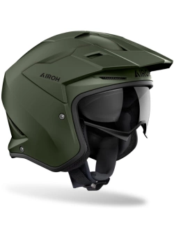 Kask otwarty Airoh Kombakt Military zielony matowy